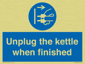 Unplug the kettle when finished